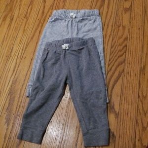2 pair Carter's baby pants 9 months